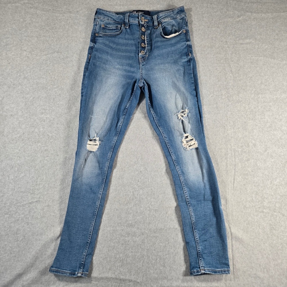 Gap Denim Womens 8/29 High Rise Universal Legging Distressed Button Fly Jeans